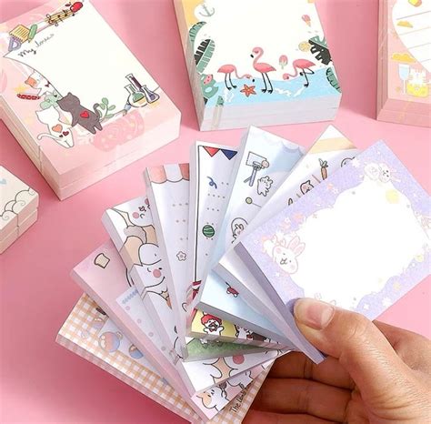 50100pcs Cute Memo Pads Kawaii Notepads Set Cute Stickers Etsy