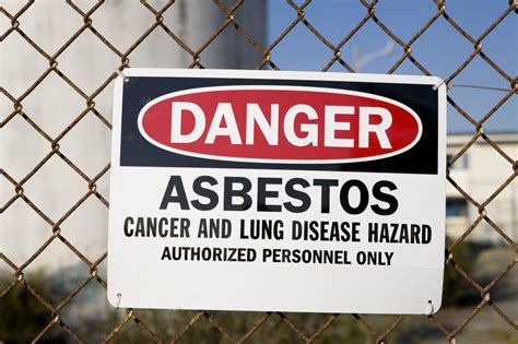 Danger Asbestos Sign Stock Photo Indiana Personal Injury Lawyers