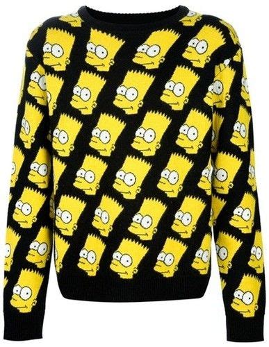 Bart Simpson Knitwear Style Mens Designer Sweaters Jeremy Scott