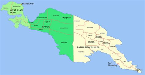 Fronteras Con Escuadra Y Cartabón Indonesia Y Papúa Nueva Guinea
