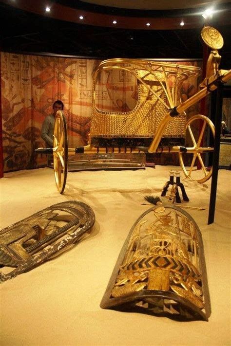 King Tutankhamuns Chariot And Shields