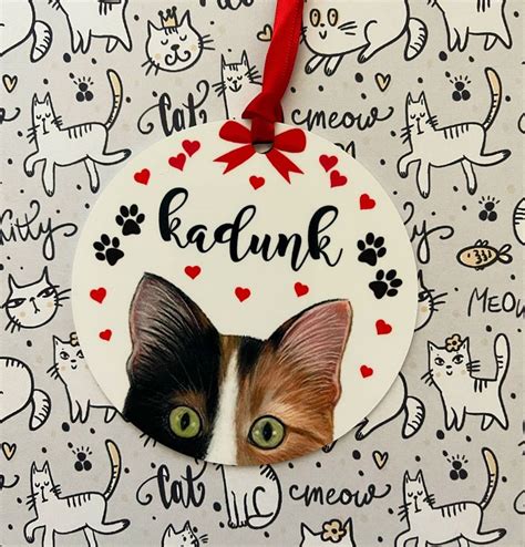 Cat Ornament Calico Cat Holiday Keepsake T Etsy Cat Ornament