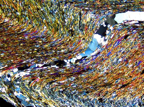 Thin Section Of A Nicely Crenulated Mica Schist From The Norwegian