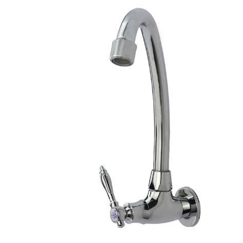 #5 wall mount kitchen sink faucets, 6 inch center sink faucet. Wall Mount Kitchen Faucet Gooseneck Rotatable Single ...
