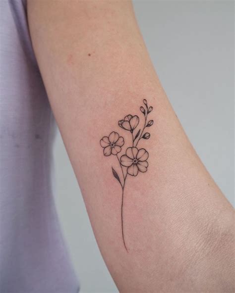 30 Pretty Forget Me Not Tattoos For Your Inspiration Forget Me Not Tattoo Tattoos Small Tattoos
