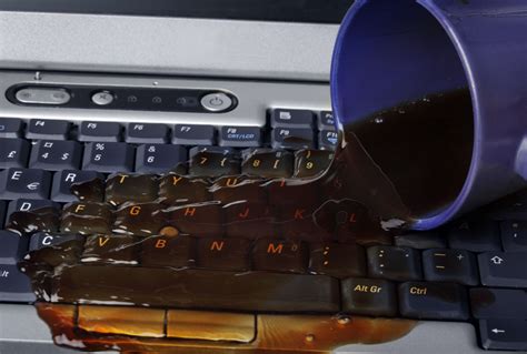 Work quickly and you might be able to save it. Oh no! I've spilled liquid on my laptop keyboard