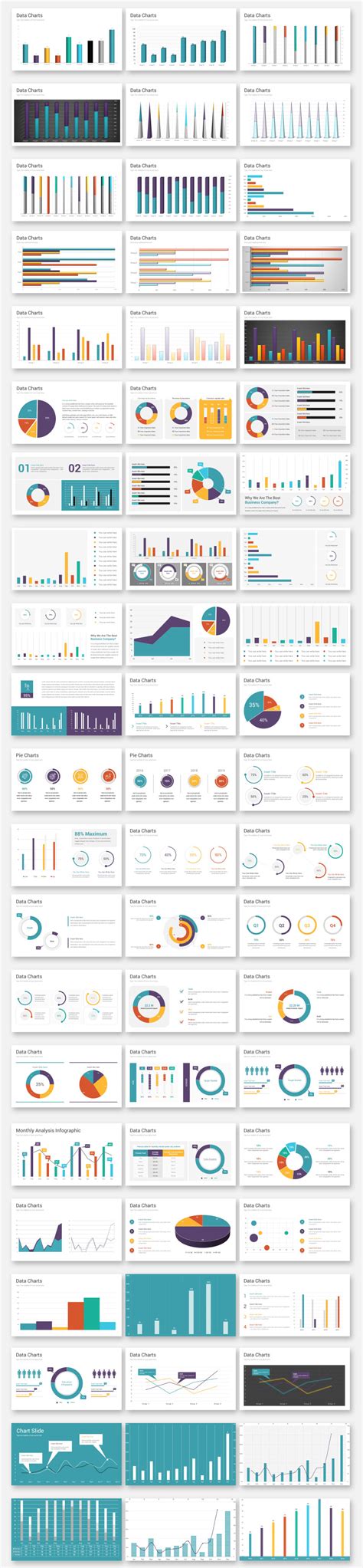Data Charts Powerpoint Template Diagrams Templatemonster