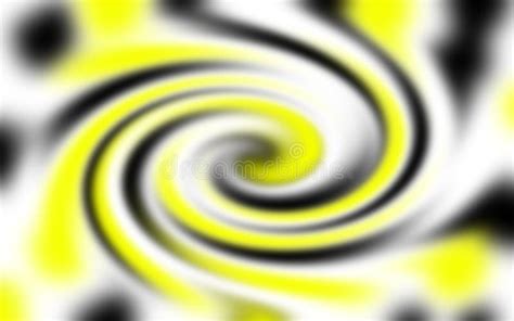 The Abstraction Yellow Black Spiral Blurred Stock Illustration