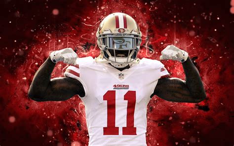 Download Wallpapers 4k Marquise Goodwin Abstract Art Wide Receiver