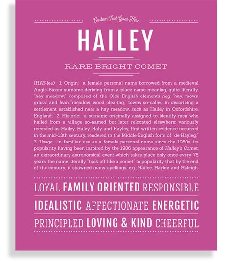 Hailey Name Art Print