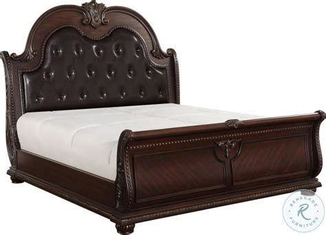 Cavalier Dark Cherry Queen Sleigh Bed From Homelegance Coleman Furniture