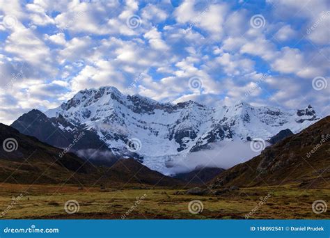 Ausangate Peruvian Andes Mountains Landscape Stock Image Image Of