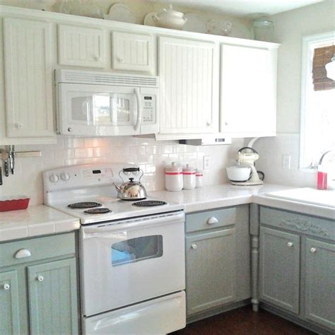 It denotes earth friendly as well as calm. Sage Green Kitchen Cabinets With White Appliances ...