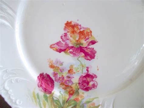 Floral Plate Vintage Pink Floral Plate Vintage Floral Plate Vintage