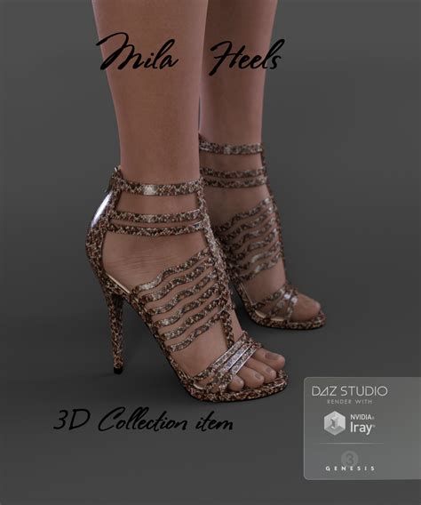 Mila Heels For Genesis 3 Females Daz 3d