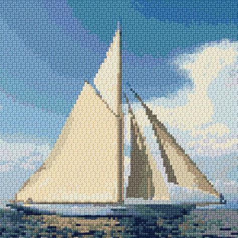See more ideas about cross stitch, stitch, cross stitch patterns. Ann Logan|10 Free Patterns Online|Sailing Boat|582