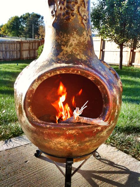 Clay Chiminea Outdoor Fireplace Lowes Clay Chiminea Fire Pit Pics