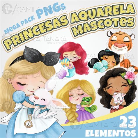Kit Digital Princesas Disney Mascotes Pague 1 Leve 3 No Elo7