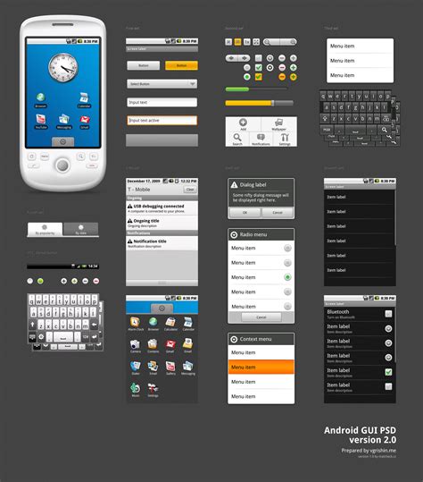 Android Gui Psd V20 — Статьи обзоры — КПК смартфоны
