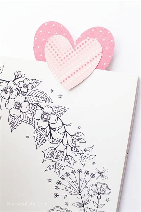 Valentines Day Heart Bookmark Lauras Crafty Life Valentine Words