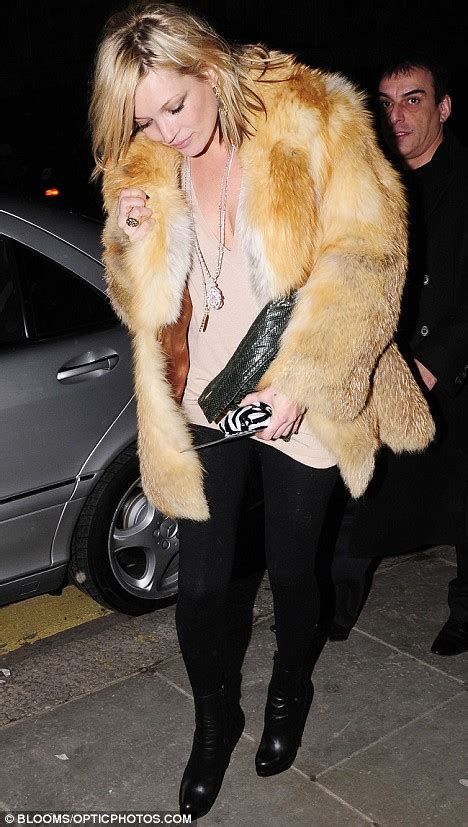 Kate Moss Still Looks Foxy In A Fur Coat After Partying Til 5am