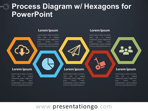 Process Diagram For Powerpoint W Hexagons Presentationgo Hot Sex Picture