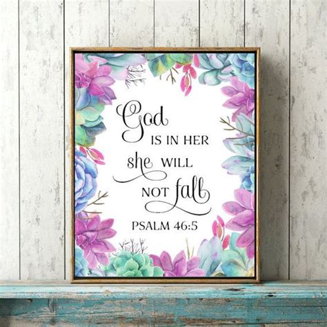 Psalm 46 5 Bible Verse Printable God Is In Her She Will Not Fall