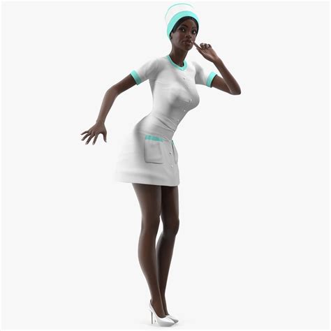 dark skinned black nurse neutral pose 3d model 149 3ds blend c4d fbx max ma lxo obj