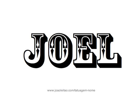 Desenhos De Tatuagem Com O Nome Joel