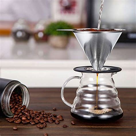 Pour Over Coffee Dripper Stainless Steel Lhs Slow Drip Coffee Filter
