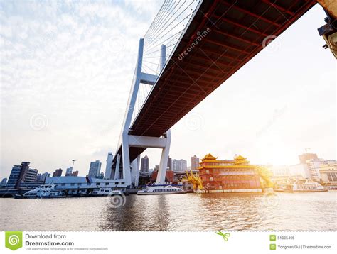 Shanghai Nanpu Bridge Stock Image Image Of River Nanpu 51095495