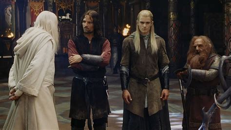 The Three Hunters In Edoras Aragorn Legolas And Gimli Photo