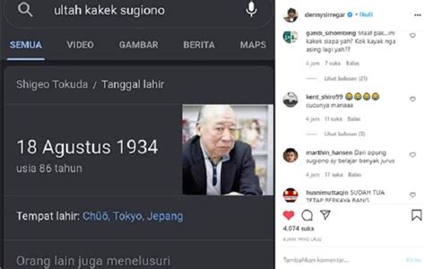 525 likes · 3 talking about this. Trending: Hari Ini 'Kakek Sugiono' Ultah ke-86, Netizen: Tokoh Pemersatu Dunia, Memangnya Siapa ...