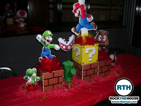 Super Mario Brothers Centerpiece Super Mario Bros Birthday Party