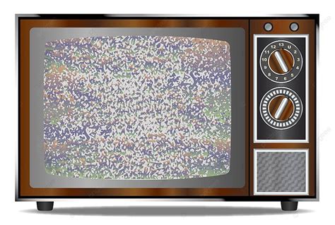 التلفزيون القديم التوضيح الثابت بطلب القديم صورة الخلفية والصورة