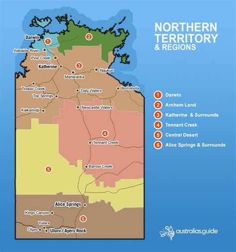 Map Of Northern Territory Northern Territory Australias Guide