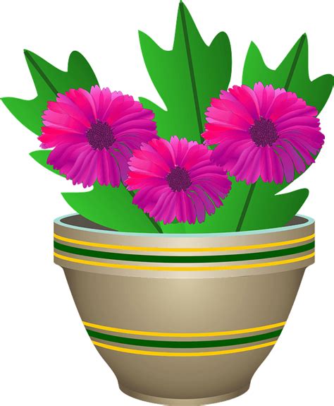 Free Clip Art Flowers In Pots Best Flower Site