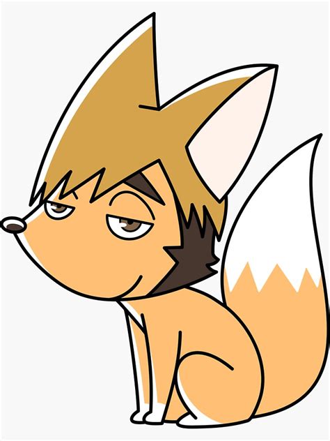 Chibi Fox Atsumu Sticker By Mochallah Redbubble