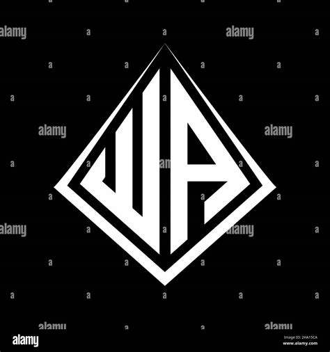 Wa Logo Letters Monogram With Prisma Shape Design Template Vector Icon
