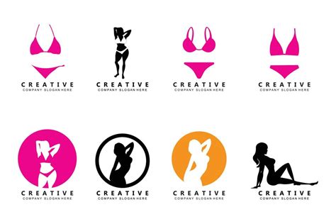 Summer Sexy Womens Clothing Bikini Logo Icon Symbol 8208002 Vector Art