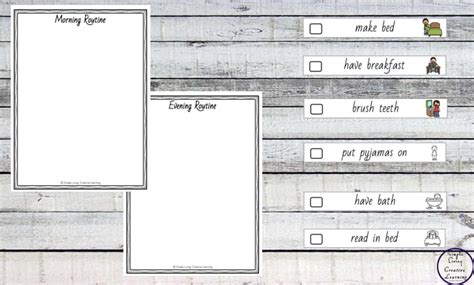 Daily Routine Printables Simple Living Creative Learning