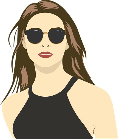 Woman Sunglasses Pretty Free Vector Graphic On Pixabay