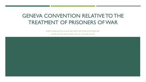 geneva convention relative to the treatment of prisoners of war youtube