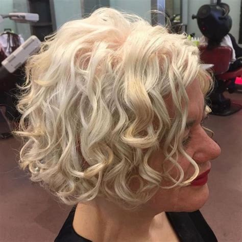 Short Curly Blonde Bob Curly Bob Hairstyles Bob Hairstyles Curly