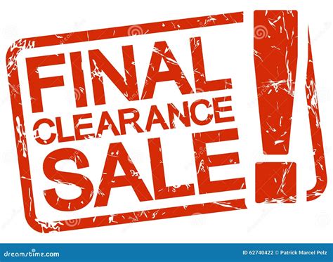 Red Stamp With Text Final Clearance Sale Stock Vector Illustration