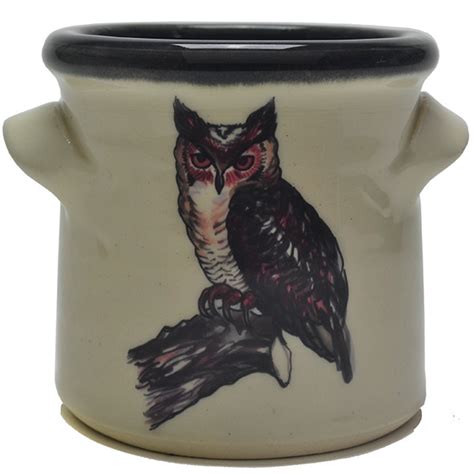 Small Crock Owl Great Bay Pottery