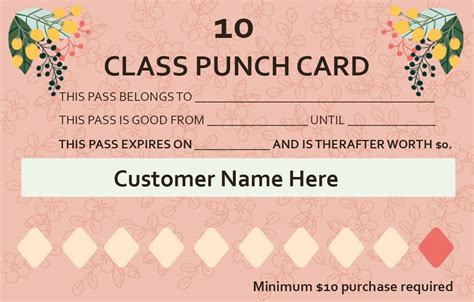 50 punch card templates for every business boost customer loyalty template sumo punch