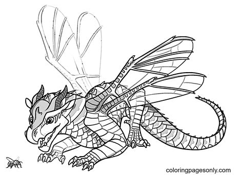 Wings Of Fire Coloring Pages Hivewing Coloring Free Svg Design My Xxx