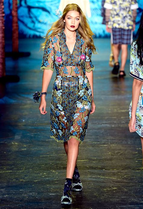 Gigi Hadid Walks Nyfw Anna Sui Runway In Sheer Dress Looks Flawless