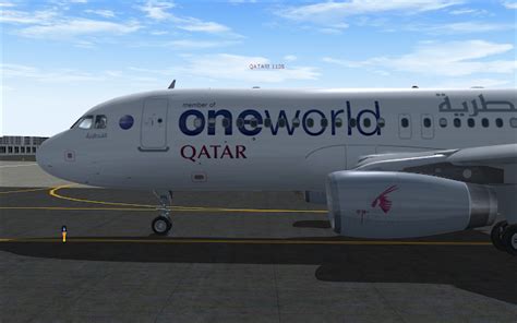 Fs2004 Repaints Project Airbus A320 200 Qatar Airways A7 Ahl Oneworld